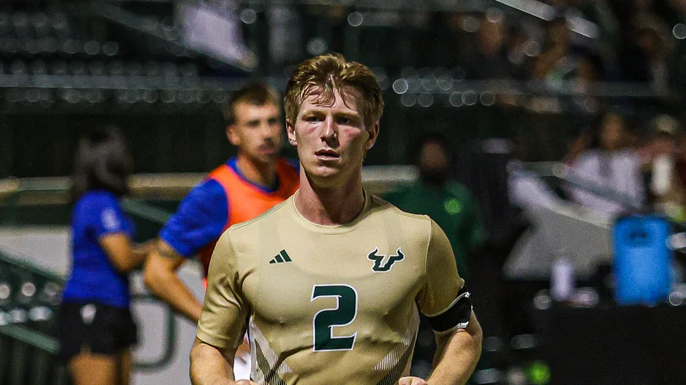 Mathis, syp co-founder, playing a night match for USF against Tulsa