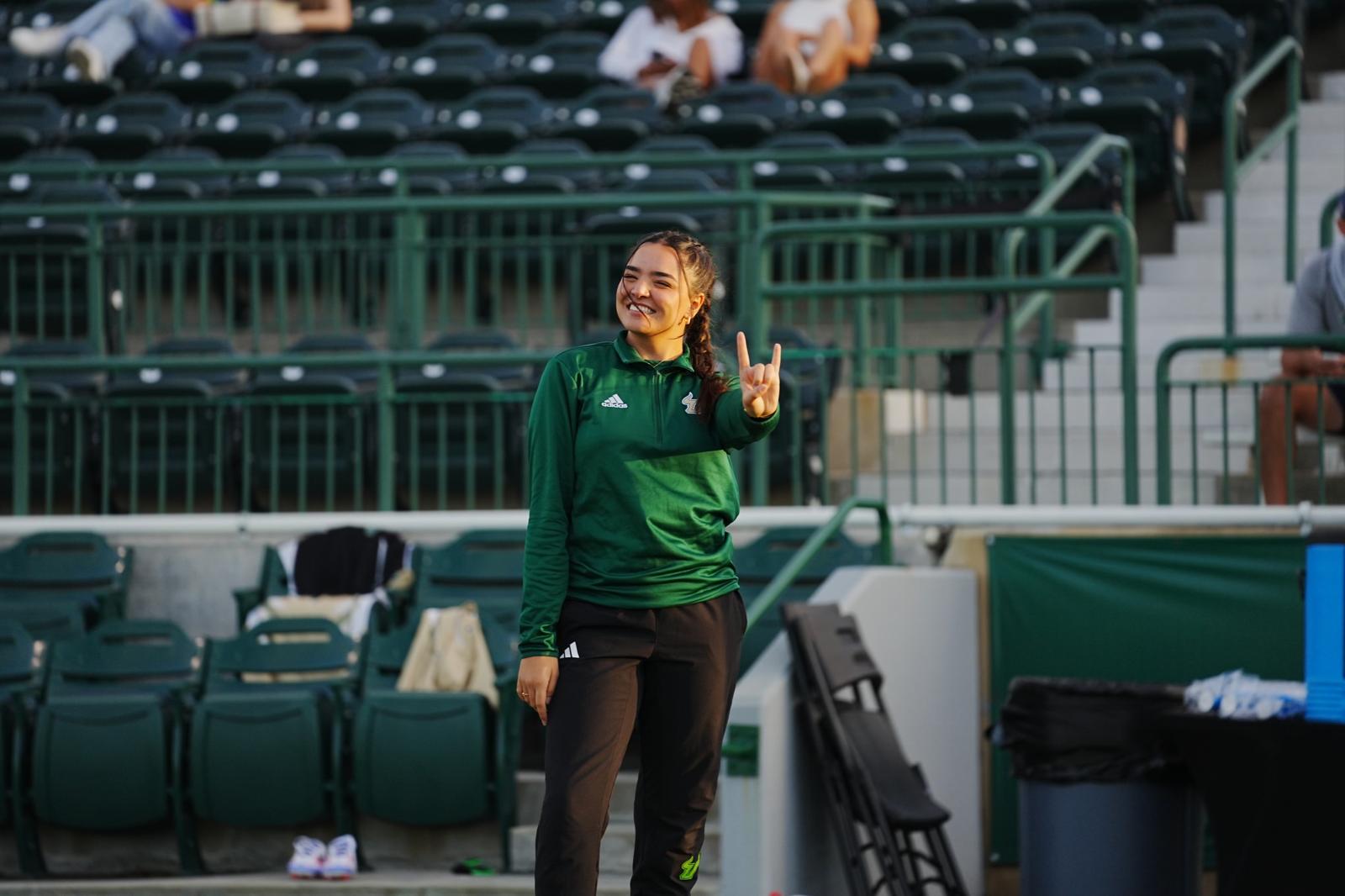 Rima on the sideline at USF